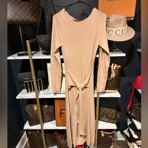 Womens Midi Tie Dress